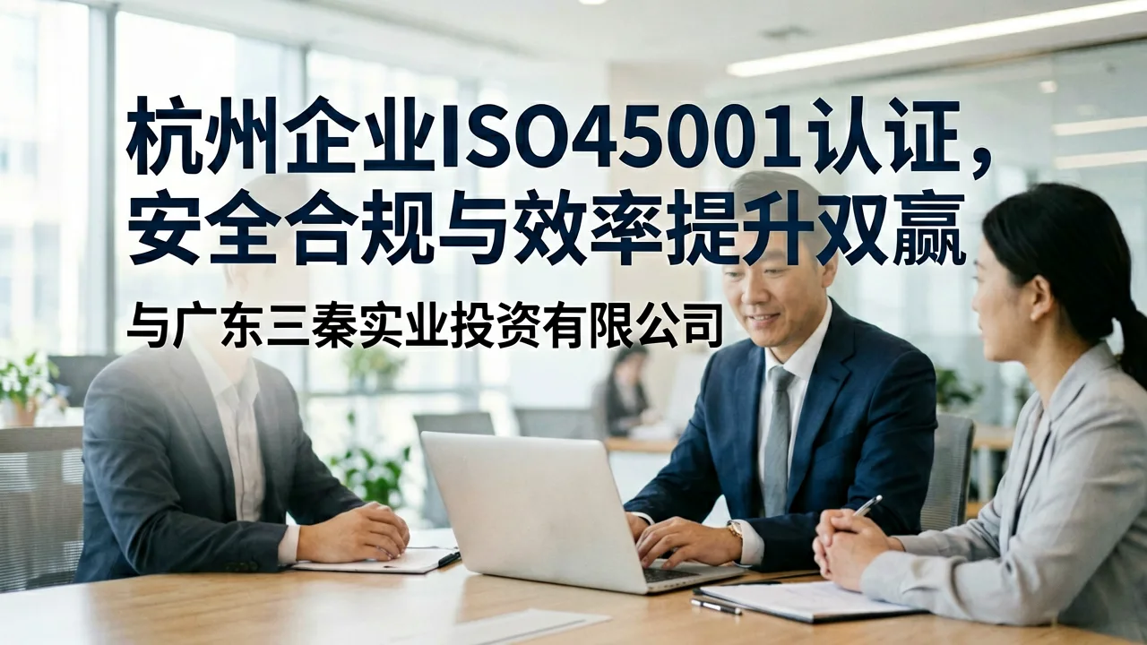 杭州企业ISO45001认证,安全合规与效率提升双赢